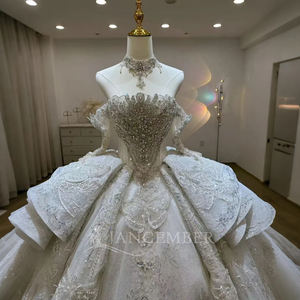 Hermoso Vestido de Novia de Lujo, Estilo Corte, Vestido de Novia Lsjj17 - Product Image 3