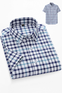 <span class=keywords><strong>Camicia</strong></span> Oxford da <span class=keywords><strong>Uomo</strong></span> 100% Cotone Tinto in Filo Antipiega con Bottoni, Fantasia Scozzese, Personalizzabile ODM, Traspirante, Eco-Friendly, Casual - Product Image 6