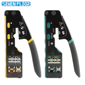 Pince à sertir Ethernet traversante RJ45 pour connecteurs Cat6 Cat5 Cat5e, outil de sertissage de câbles 7SQ-612 - Product Image 3