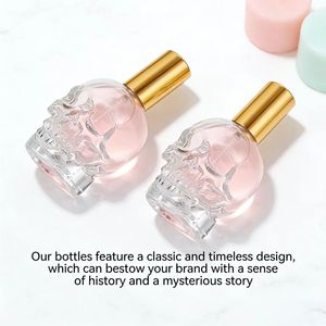 Wholesale 30ml 50ml 100ml <strong>Skull</strong> Shaped Small <strong>Glass</strong> Dropper <strong>Bottles</strong> with Screw Lids Custom Label Durable for Skin Care Serum - Product Image 2