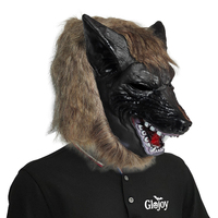 Masque de tête de loup réaliste en latex, costume animal pour Halloween, fête costumée, carnaval, spectacle sur scène
