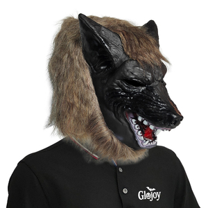Realistic Wolf <b>Latex</b> Head <b>Mask</b> Animal Costume for Halloween Masquerade Party Carnival Stage Performance - Product Image 3