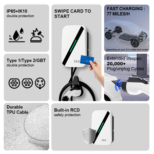 Borne de Recharge Murale Type 2 32A 7KW pour Véhicules Électriques avec Carte RFID et Contrôle via Application WiFi, Certifiée CE, Nouveau Chargeur AC pour BYD - Product Image 2