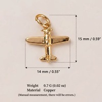 Colgante minimalista con brillo duradero de brújula, globo, telescopio, avión y globo aerostático para bolso