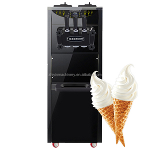 Mềm phục vụ Máy làm kem ba hương vị mềm phục vụ Kem làm qua đêm chức năng precool với máy nén R404a - Product Image 4