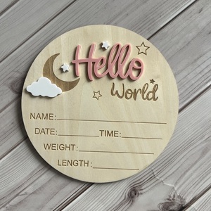 Carte Milestone in Legno Personalizzate a Forma di Nuvola per Celebrazioni di Neonati, Monitoraggio della Crescita del Bambino e Accessori Fotografici Memorabili - Product Image 4