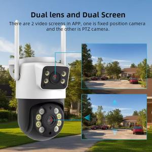 Icsee กล้องวงจรปิดไร้สายเลนส์คู่สำหรับกลางแจ้ง, กล้องวงจรปิดไร้สาย4K ระบบรักษาความปลอดภัยเครือข่าย WIFI พร้อมวิสัยทัศน์กลางคืนและเซ็นเซอร์ CMOS - Product Image 6