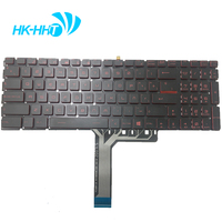 HK-HHT keyboard Spanyol SP untuk MSI WS60 GE62 6QC 6QD 6QF 6QL GE72 Keyboard Laptop dengan lampu latar