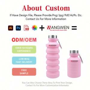 Bouteille d'eau pliable en silicone réutilisable, bouteille d'eau de sport pliable arc-en-ciel, bouteille d'eau portable pour la randonnée - Product Image 2