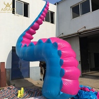 Décoration de scène d'événement éclairage led poulpe gonflable géant