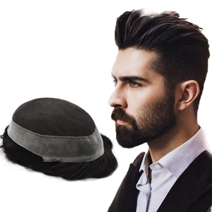 Protesi Capillare da Uomo Stile Australiano, Prezzo all'Ingrosso di Fabbrica, Base in <span class=keywords><strong>Pelle</strong></span> <span class=keywords><strong>e</strong></span> Pizzo, 100% <span class=keywords><strong>Capelli</strong></span> Umani Premium, per Eventi Formali - Product Image 2