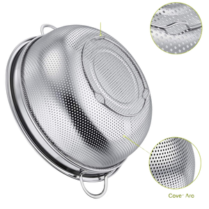 Stainless <b>Steel</b> Colander Basket Strainer <b>Bowl</b> Sustainable Porcelain <b>Steel</b> <b>Bowl</b> Set Simple & Plain Metal Enamel For Kitchen Food - Product Image 6