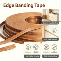 Bande de chant PVC MINGBANG 0,4 mm-3 mm pour meubles modernes, étanchéité de placards, bande d'étanchéité flexible imperméable, couleur unie, haute brillance