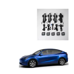 Pegangan pintu pintar, untuk Tesla Model 3 Y mewah mobil depan belakang otomatis pegangan pintu Set tersembunyi cerdas listrik pegangan pintu otomatis