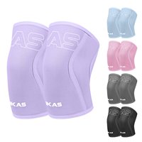 Genouillères en néoprène 7 mm avec logo personnalisé MKAS, soutien de compression robuste pour la musculation, les squats et l'entraînement de force