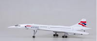 Modèle d'avion Concorde British Airways à l'échelle 1/125 de 50 cm, avion Concorde britannique, personnalisation possible