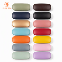 Étui rigide pour lunettes de soleil, couleur unie, boîte de rangement ovale lisse, multicolore, 92g