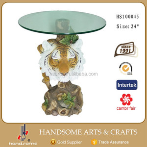 24 pulgadas grande resina decoración <span class=keywords><strong>del</strong></span> hogar tema <span class=keywords><strong>animal</strong></span> águila cabeza de cristal mesa de café - Product Image 6