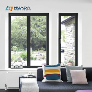 Jendela alumunium GWT-80ZB Modern, untuk Villa apartemen ruang tamu bingkai sempit tahan air tahan lama - Product Image 1