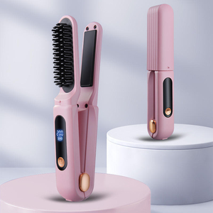 Mini brosse lissante sans fil 2-en-1 pour coiffure personnelle, lissage des <span class=keywords><strong>cheveux</strong></span> crépus, idéale pour les voyages et la coiffure en extérieur - Product Image 3