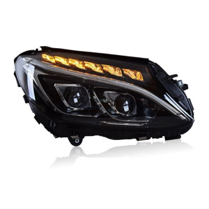 Especialmente utilizado para <span class=keywords><strong>Mercedes</strong></span> <span class=keywords><strong>Benz</strong></span> C W205 montaje de faros <span class=keywords><strong>C180</strong></span> C200 C260 lámpara de circulación diurna modificada lente LED faro. - Product Image 2