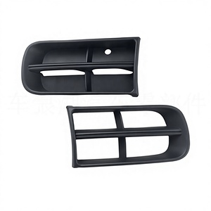 Cadre et cache de phare antibrouillard style sport noir pour Skoda <span class=keywords><strong>Fabia</strong></span> <span class=keywords><strong>MK2</strong></span> 2007-2010, garniture de grille inférieure de pare-chocs avant - Product Image 1