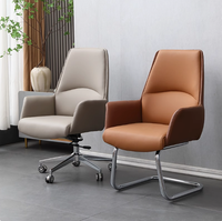 Chaise de bureau, chaise d'ordinateur confortable pour le travail sédentaire, chaise de réunion pour le bureau à domicile, siège de bureau avec dossier réglable et pivotant