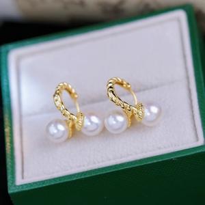 Accessoires en argent S925 pour la création de bijoux, perles rondes de 8 à 11 mm avec support d'oreille 21301, crochet d'oreille simple et dynamique pour boucles d'oreilles - Product Image 3