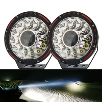 Luz de Trabajo LED Aurora 2026 de 7 Pulgadas, Nueva, Blanca y Amarilla, 2 km de Alcance, Luz LED Láser de 7'' y 75W para Conducción Todoterreno con Cubierta