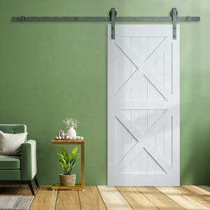 <span class=keywords><strong>Kit</strong></span> de dérivation coulissante à voie unique <span class=keywords><strong>pas</strong></span> <span class=keywords><strong>cher</strong></span> quincaillerie de porte de grange en acier inoxydable - Product Image 1