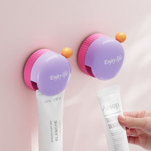 Enjoy Life Suction <b>Toothpaste</b> <b>Holder</b> Wall Mounted Plastic Circular Contemporary Bathroom Storage Rack - Product Image 4