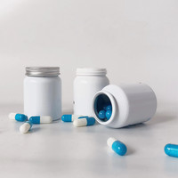 Kustom mewah 100ml 150ml kemasan logam wadah pil Tablet Vitamin aluminium botol untuk suplemen