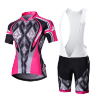 Ensemble de vêtements de sport pour femmes, personnalisé en gros, pour club de cyclisme, à manches courtes, en tissu respirant à séchage rapide, grande taille, été