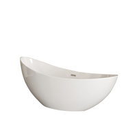 Baignoire autoportante de luxe moderne RY-616, profonde, avec bain à remous gonflable approuvé CE/cUPC, en acrylique