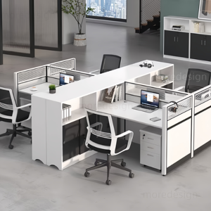 Escritorio de <span class=keywords><strong>Oficina</strong></span> Moderno de Madera para <span class=keywords><strong>Trabajo</strong></span>, Estudio, Personal Financiero, con Separador Ajustable y Duradero para Escuelas, Hospitales y Edificios de <span class=keywords><strong>Trabajo</strong></span> - Product Image 3