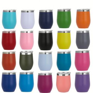 Mug à café isotherme 12 oz en acier inoxydable avec logo personnalisé, gobelet à vin sous vide, anti-fuite, sans BPA, avec couvercle de voyage, idéal pour les déplacements - Product Image 2