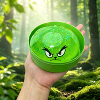 Jouet sensoriel anti-stress en forme de boulette style Grinch pour Halloween, en TPR, à rebond lent, pour les 14 ans et plus