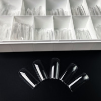 Vente flash : faux ongles en gel souple, couverture complète, luxe, carrés, cercueil