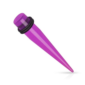 Piercing acrílico transparente, piercing do túnel da orelha, vermelho, da moda, uv, acrílico - Product Image 2