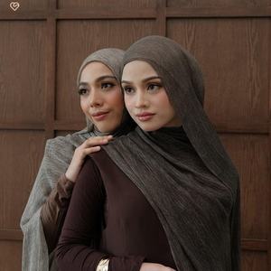 شال من الرايون، شال من الفسكوز والقطن، وشاح قطني مجعد من الرايون والفسكوز، وشاح فسكوز، حجاب فسكوز سادة - Product Image 4