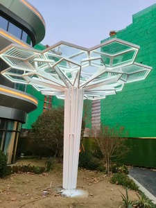 Geometric Stainless Steel Canopy Honeycomb Light Landmark-Grade Artistic Shade for Premium Real <strong>Estate</strong> Projects - Product Image 6