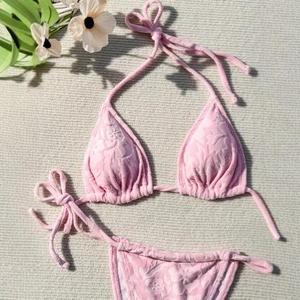 Nouveau maillot de bain sans manches avec soutien-gorge rembourré, bikini sexy de style européen et américain, ensemble deux pièces tendance pour femmes - Product Image 3