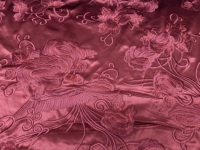 Tissu en Acétate de Luxe Brodé, Motif Floral Royal Travaillé, pour Abaya, Vêtement de Mode, Tissu Haut de Gamme