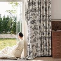 Cortinas de Voile Transparentes Elegantes de Fábrica Qing Xiao, Tul de Poliéster Transpirable para Decoración de Dormitorios y Salas de Estar