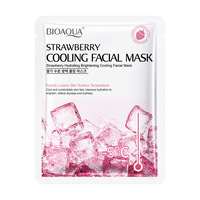 Masque facial hydratant et éclatant à la fraise, infusé de glace - Masque patch hydratant et illuminateur pour la peau, vente en gros