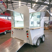 Certificat CE camion de nourriture 2024 Kiosque de nourriture mobile le plus populaire remorque de restauration remorque de cheval à vendre europe