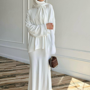 Robe longue de luxe personnalisée <span class=keywords><strong>Lin</strong></span>, vêtements islamiques, abaya, mode modeste de Dubaï, robes élégantes pour femmes - Product Image 1