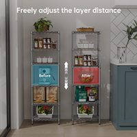 Vente en gros petite étagère métallique personnalisée à 6 pneus étagères réglables étagères de rangement en fil métallique étagères pour cabines de cuisine