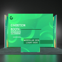 Bannière de salon d'exposition rétroéclairée SEG à Led personnalisée support en aluminium boîte à lumière LED affichage