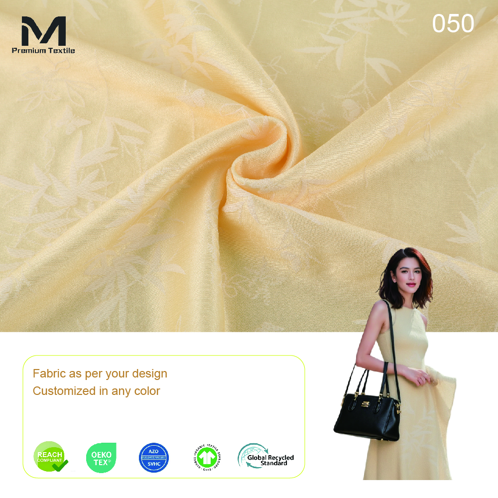 GOTS Eco-Friendly Cotton Viscose Woven Fabric For Premium Lightweight Sleepwear And Luxurious Sustainable Modern 5403-050#